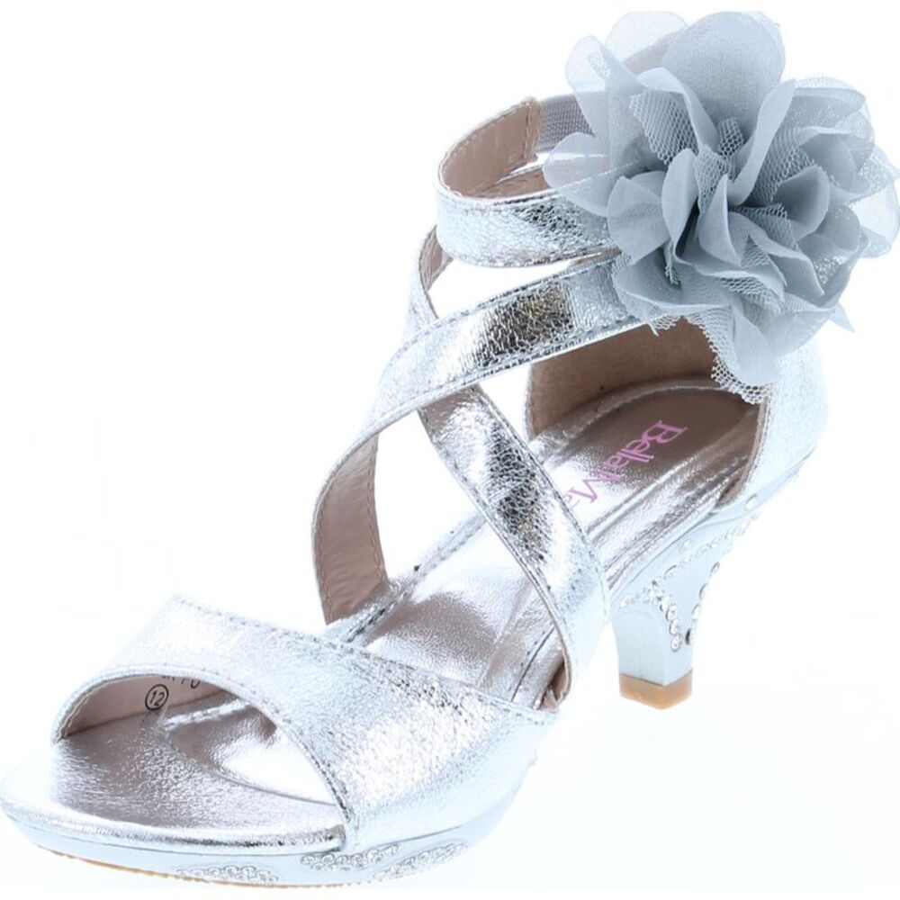 Bella Marie Vamo-2K Silver ToddlerG sandals 10 NEW